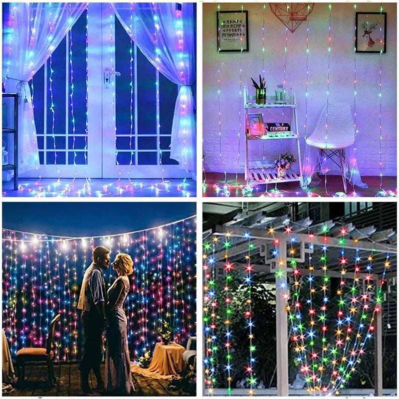 Guirnalda de luces LED de 3M para decoración de hadas, Lámpara USB de 8 modos para el hogar, jardín, fiesta de Navidad, Año Nuevo y boda
