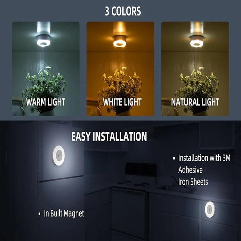 Stick Tap Push Touch Lámpara Lámparas portátiles Luz nocturna LED Batería recargable USB regulable de 3 colores