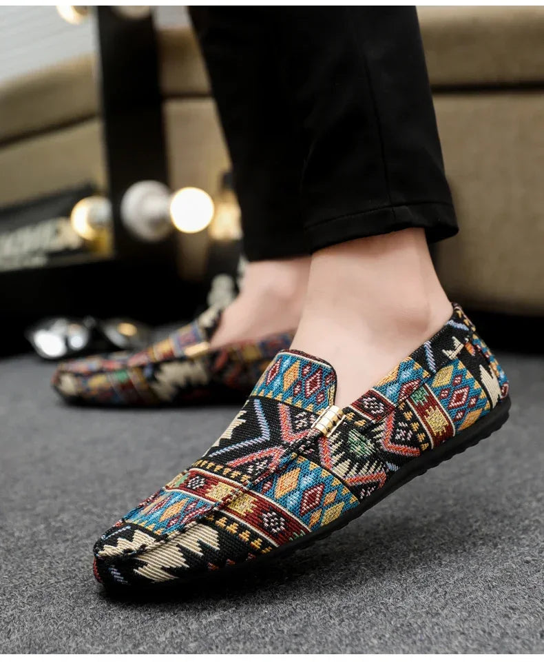 Zapatos informales de verano para hombre, mocasines transpirables para hombre, zapatos perezosos, zapatillas cómodas para caminar, zapatos planos antideslizantes para conducir