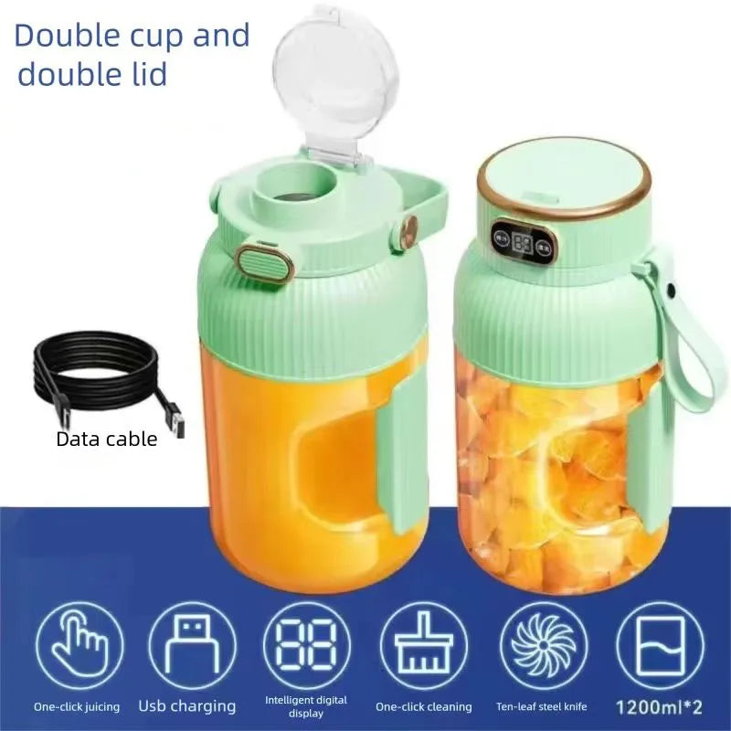 Licuadora Portátil para Smoothies y Jugos con Opción 2 Vasos