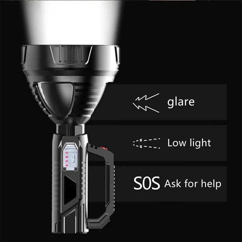Linterna LED Portátil Reflectora Recargable para Acampar