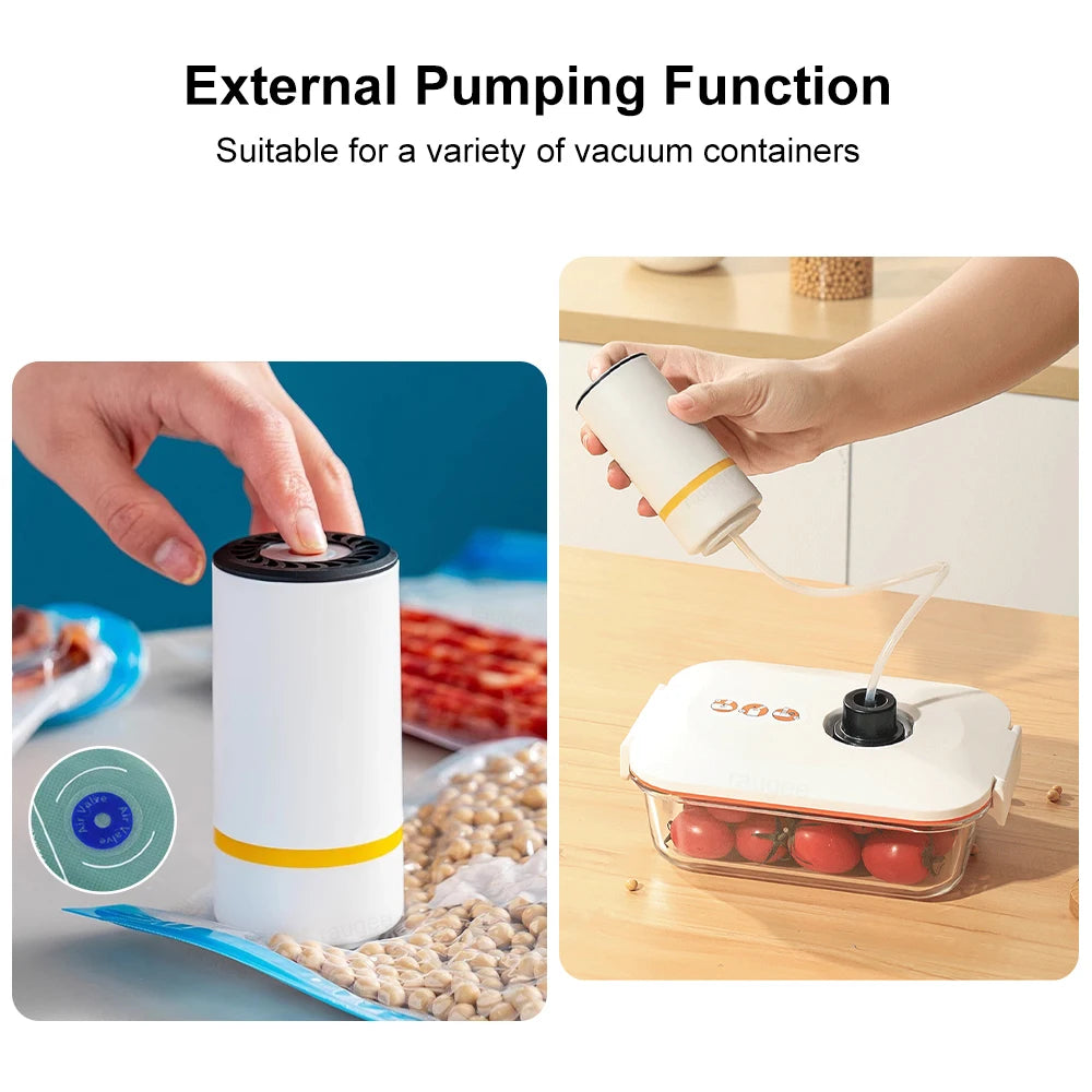 Mini bomba selladora al vacío eléctrica recargable para conservar alimentos
