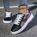 YRZL Zapatillas de deporte informales ligeras para mujeres y hombres, par de zapatos antideslizantes para caminar, zapatos impermeables, zapatos deportivos con estampado de grafiti a la moda para hombres