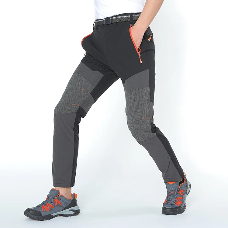 Pantalones largos de exterior de primavera y verano para hombre, elásticos, de secado rápido, impermeables, pantalones de senderismo, pantalones ligeros y de asalto para