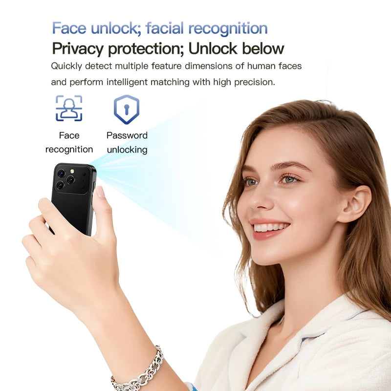 SOYES i17 Mini Smartphone pantalla de 3,0 "2GB RAM 16GB ROM Dual SIM en espera Cámara Dual Android 9,0 múltiples aplicaciones compatible con teléfono pequeño