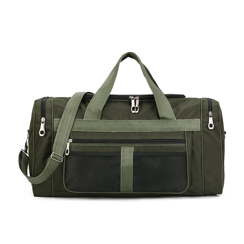 1 bolsa de almacenamiento de equipaje de gran capacidad, bolso de viaje portátil, hombro o bandolera, bolsa de fitness