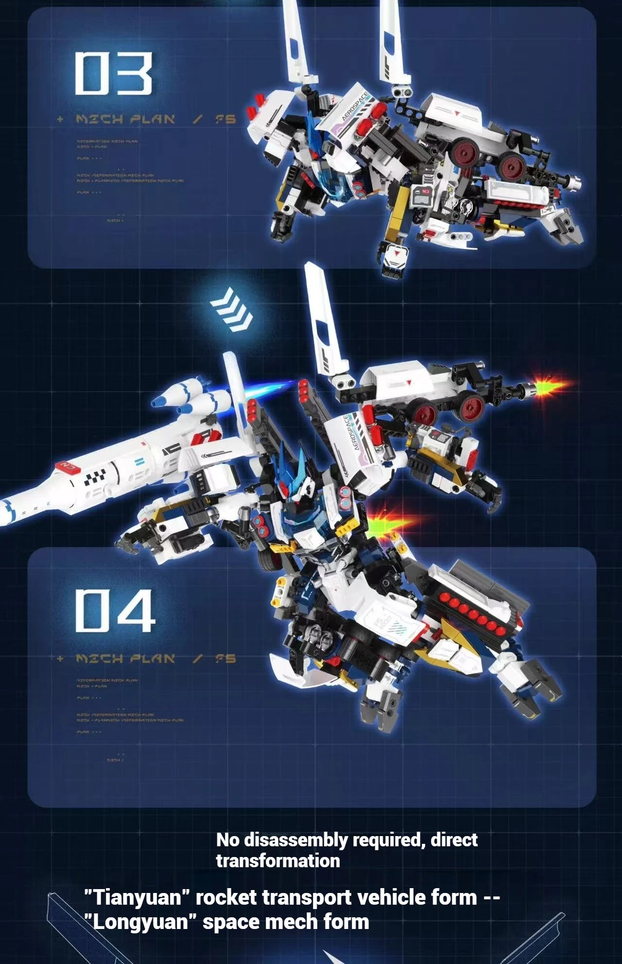 JAKI transformado Mecha coche misil militar cohete modelo de coche montaje, bloques de construcción Mecha juguetes de construcción, regalos de juguetes para niños