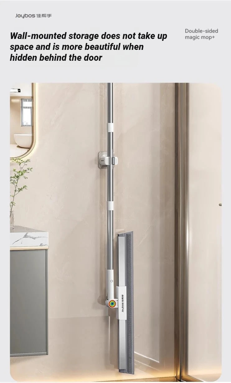 Escoba mágica de doble cara Joybos con raspador de silicona limpiavidrios, 30-50 cm