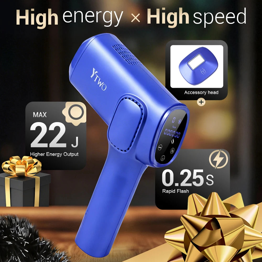 Dispositivo de Depilación IPL con 9 Niveles, Pantalla LED, Flash Rápido, Enfriamiento con Hielo, Depiladora Indolora para Rostro, Cuerpo y Bikini