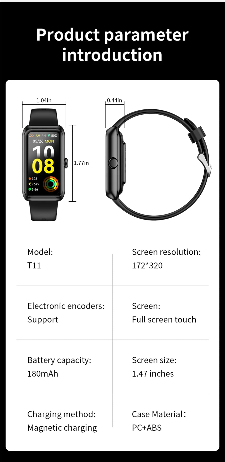 Smartwatch LIGE con pantalla táctil 1.47 pulgadas y 100+ modos deportivos