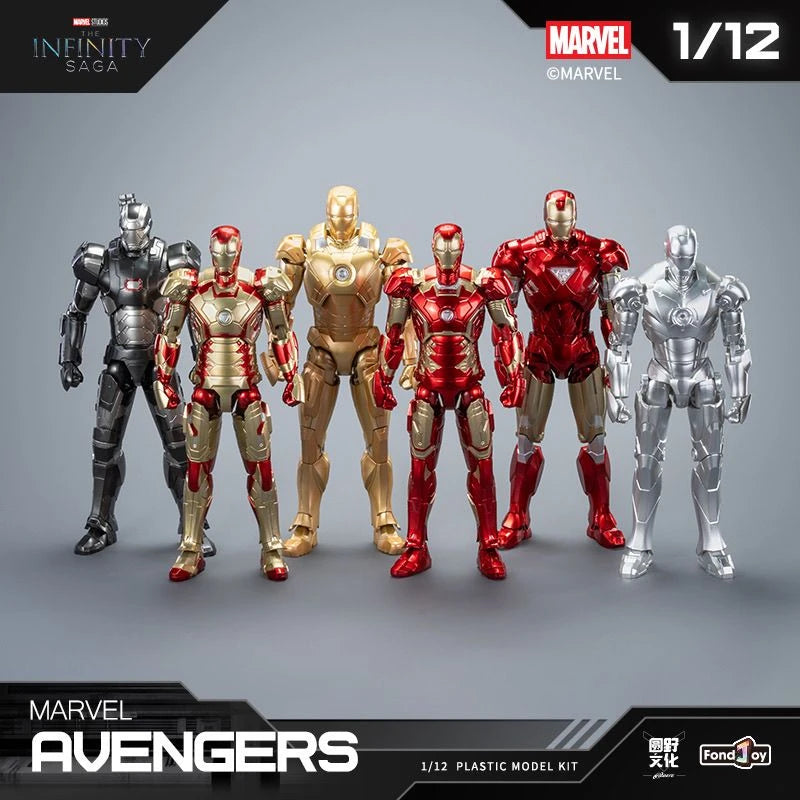 En Stock Fondjoy The Infinity Saga Avengers Iron Man Tony Stark Mk21 Mk42 Mk2 Mk6 Mk43 War Machine ‌   Figura de acción, modelo de juguete, regalo