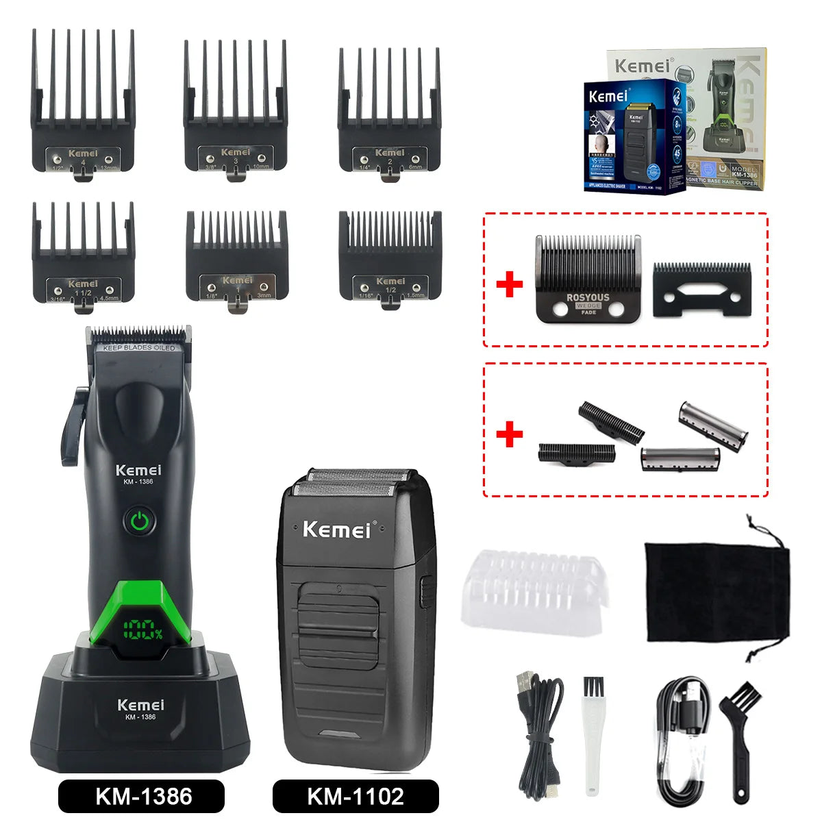 Cortadora de Pelo Profesional para Hombre, Cuchilla DLC, Motor DCM 7500 RPM