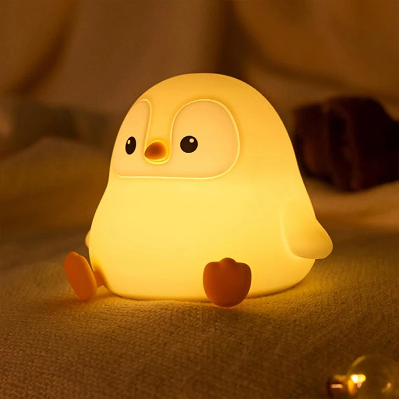 Luz Nocturna de Pingüino Regulable para Guardería