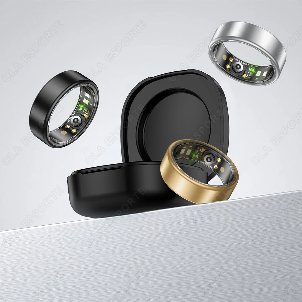 Nuevo Anillo Inteligente R12 2026 con Caja de Carga, Gestor de Salud, Resistente al Agua IP68 5 ATM, Múltiples Modos Deportivos, Anillos Inteligentes para Hombres y Mujeres
