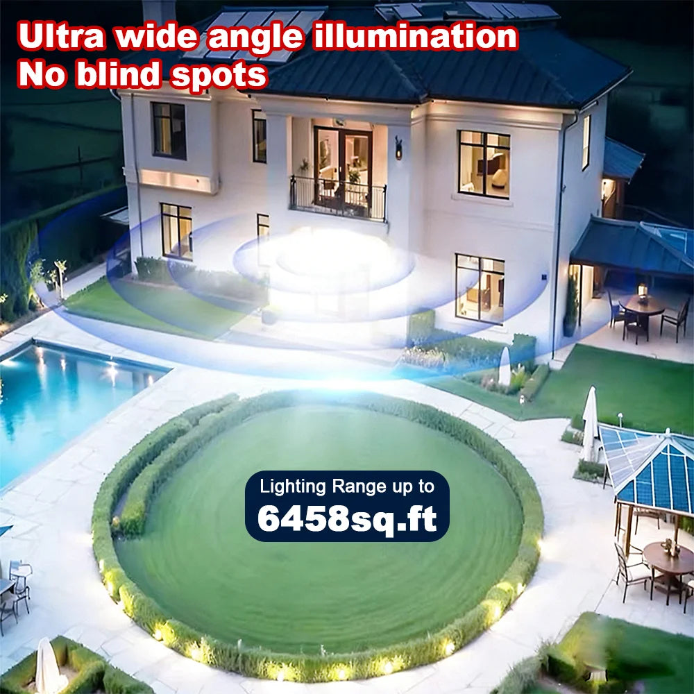 Lámpara Solar LED para Jardín con Sensor de Movimiento IP65