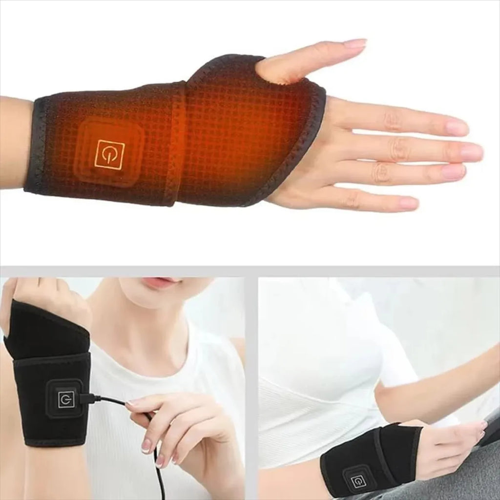 Muñequera Calefactable USB con Soporte Ajustable para Deportes
