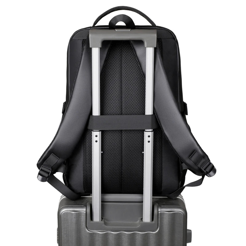 Mochila de negocios, mochila para portátil, bolsa de viaje, negra, gran capacidad, adecuada para diferentes escenarios