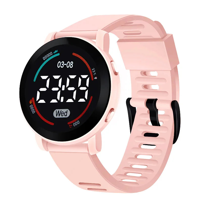 Reloj Digital YIKAZE para niños y niñas, relojes deportivos luminosos de dibujos animados para niños, reloj de pulsera electrónico para niños de 5 a 10 años