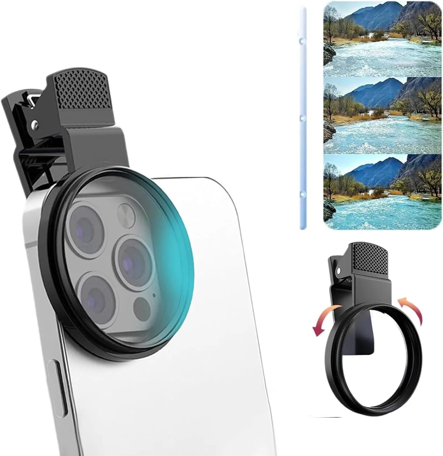 Filtro Polarizador CPL 52mm Universal para Cámara de Teléfono