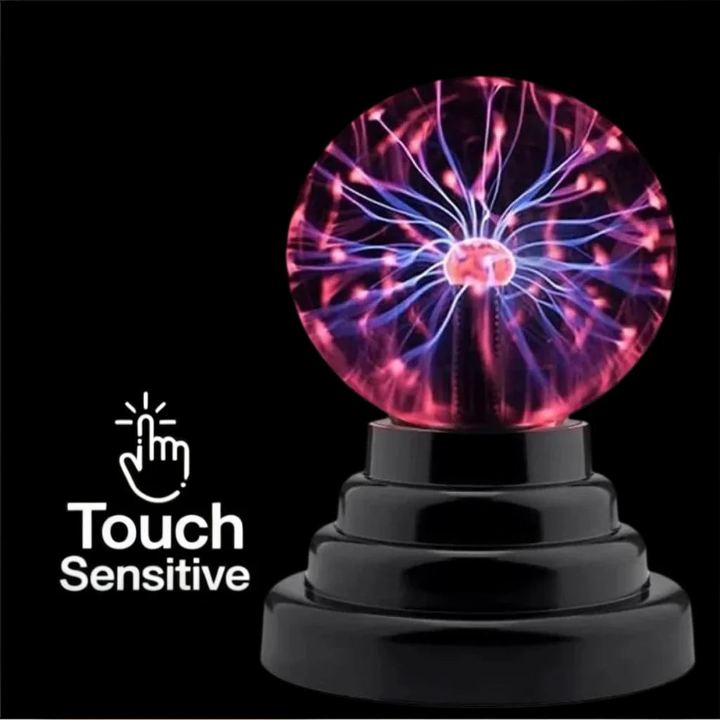 Lámpara mágica de bola de Plasma, luz LED nocturna de cristal táctil para decoración de dormitorio de niños, iluminación de ambiente para fiesta de Navidad, juguete de regalo de cumpleaños