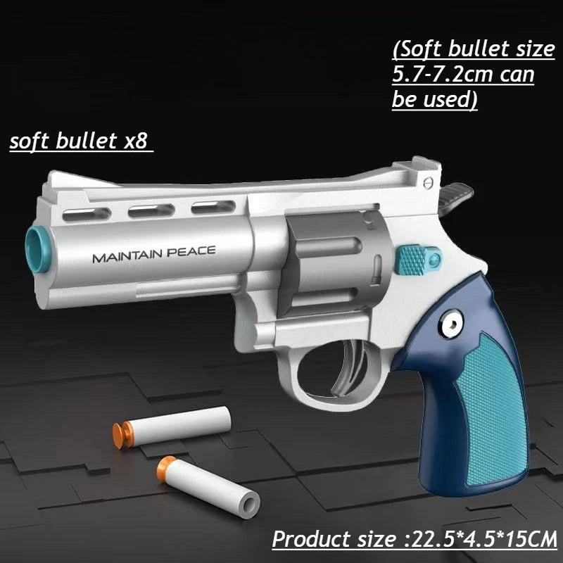 Lanzador de Dardos Suaves, Pistola de Juguete Realista, Pistola Manual de Dardos de Espuma, Juguete Interactivo de Tiro en Interiores con 8 Dardos Suaves