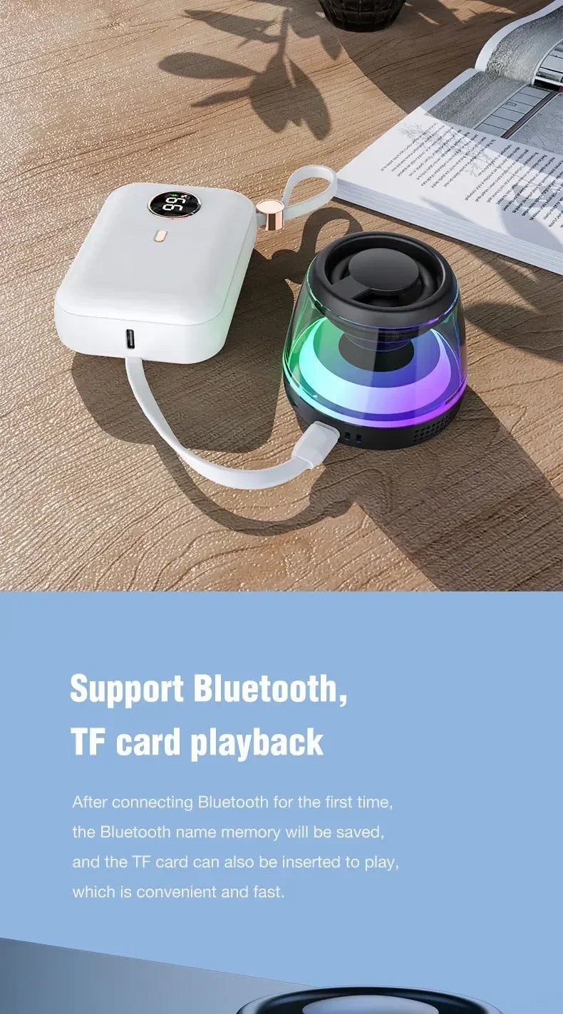 Altavoz para juegos con soporte magnético para teléfono inalámbrico: compatible con MagSafe y Android, resistente al agua IPX5, iluminación RGB, montaje en superficie metálica