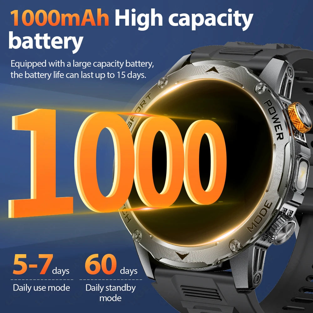 Reloj Inteligente LIGE con Linterna y Batería 1000mAh