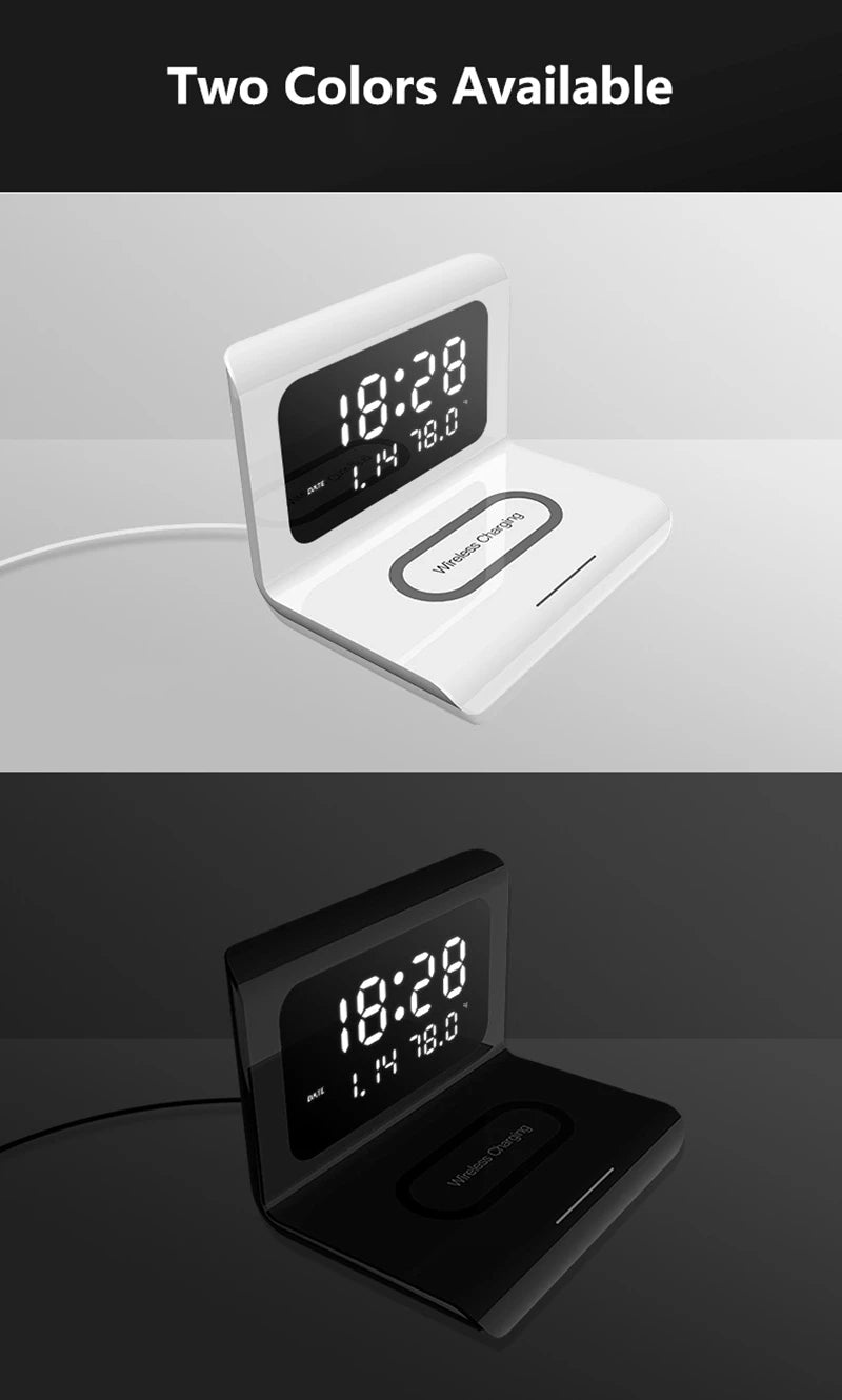 Reloj Despertador Lenovo 3 en 1 con Cargador Inalámbrico