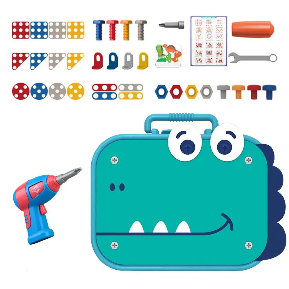 Set de Herramientas de Juguete para Niños con Taladro y Tuercas