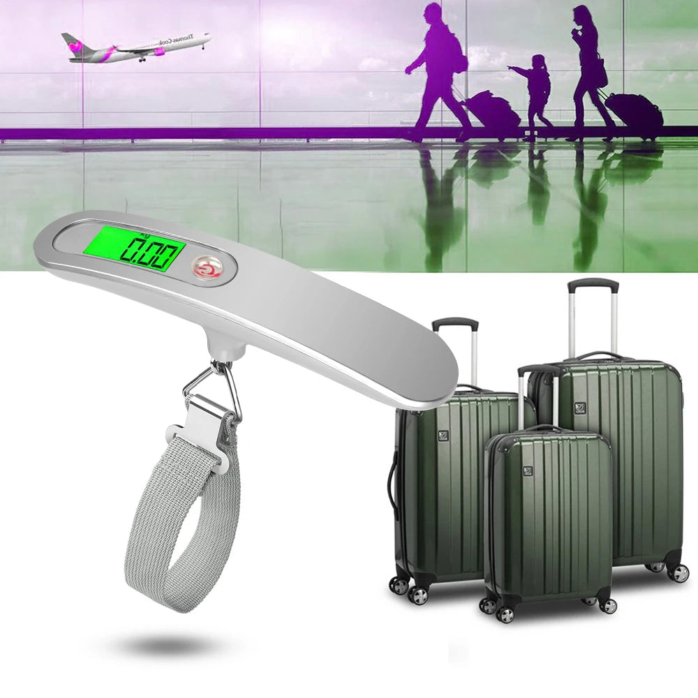Báscula Colgante Digital para Equipaje 50KG con Retroiluminación