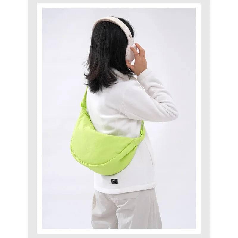 Bolso bandolera ligero para mujer con diseño luna, multicolor y uso diario