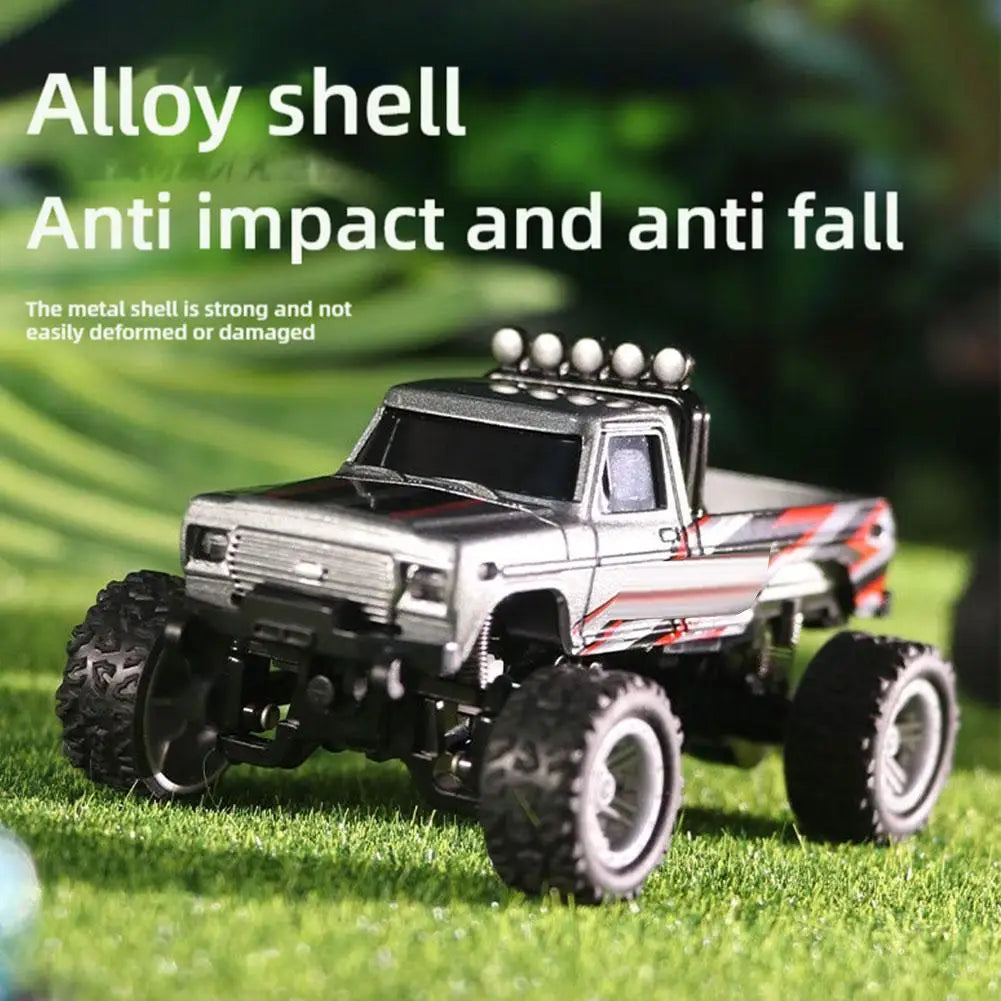 Mini coche de escalada todoterreno con Control remoto de 2,4G, camión monstruo todoterreno RC, modelo de aleación 1/64, vehículo todoterreno de juguete eléctrico