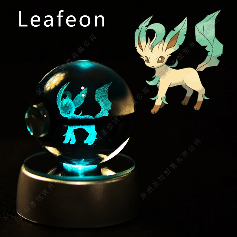 Lámpara Nocturna Pokémon Bola de Cristal 3D Pikachu