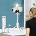 Palo selfie Bluetooth con trípode y soporte de escritorio, todo en uno para móvil