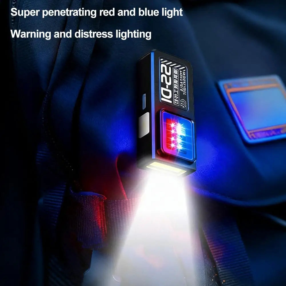 Mini Linterna LED COB Recargable USB con Clip Magnético Multifuncional