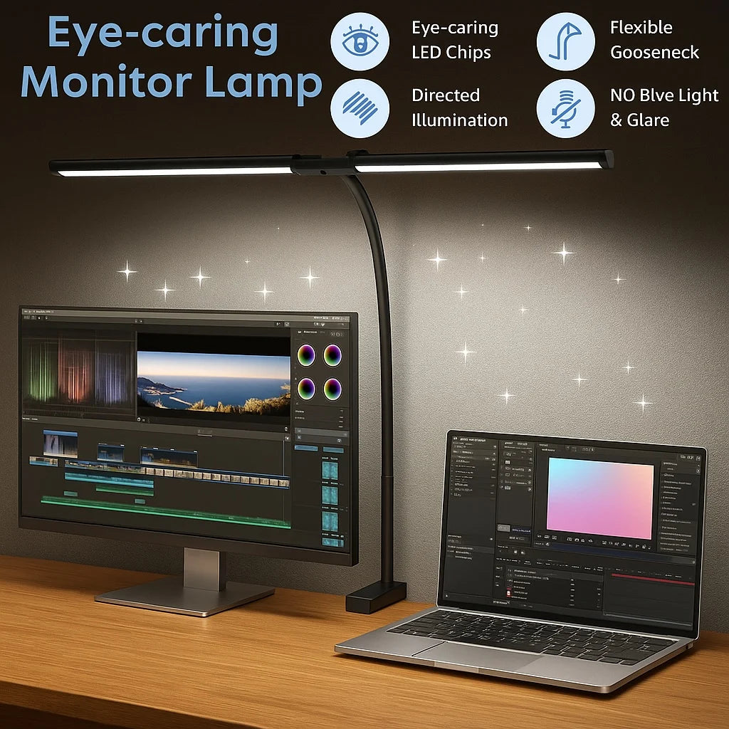 Lámpara de escritorio con Clip Led de un solo cabezal, lámparas de mesa de ordenador regulables, Monitor, luz de arquitecto, lámpara de mesa para luces de lectura de oficina