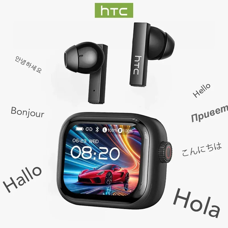 Auriculares TWS Bluetooth con Pantalla Táctil y Traductor IA