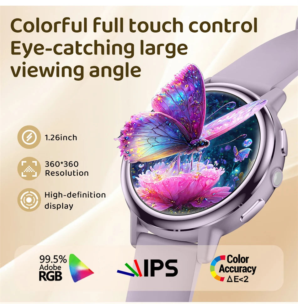 Reloj inteligente LIGE para mujer con pantalla AMOLED y llamadas Bluetooth