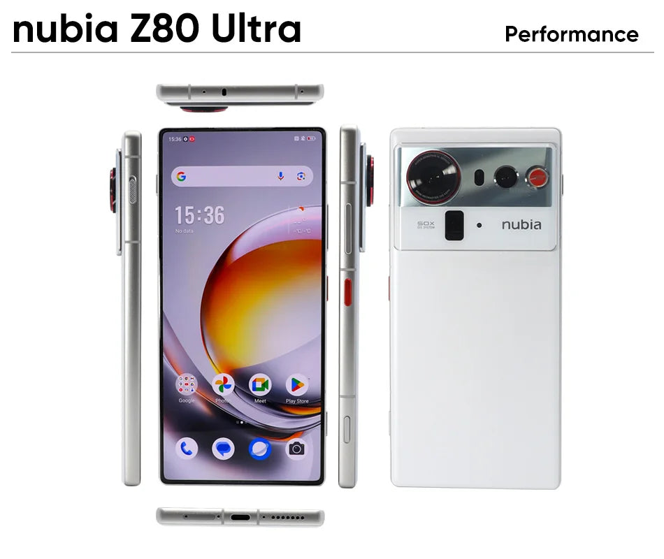 Teléfono Inteligente nubia Z80 Ultra 5G Oficial, Versión Global, Snapdragon 8 Elite Gen 5, 7200 mAh, Pantalla OLED de 6.85'' y 144 Hz, Carga Rápida de 90 W