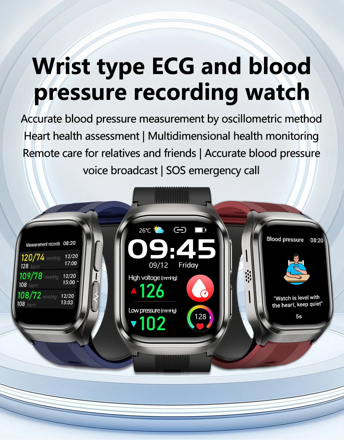Reloj Inteligente ECG+PPG Enfermería NFC