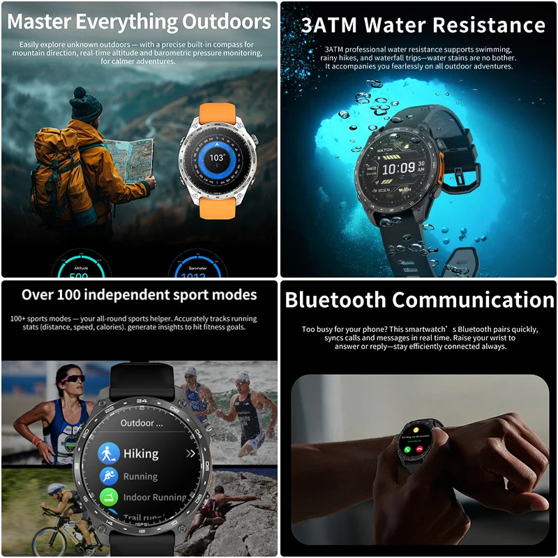 Reloj Inteligente HD300 Pro con GPS Offline, Memoria 4GB y Linterna
