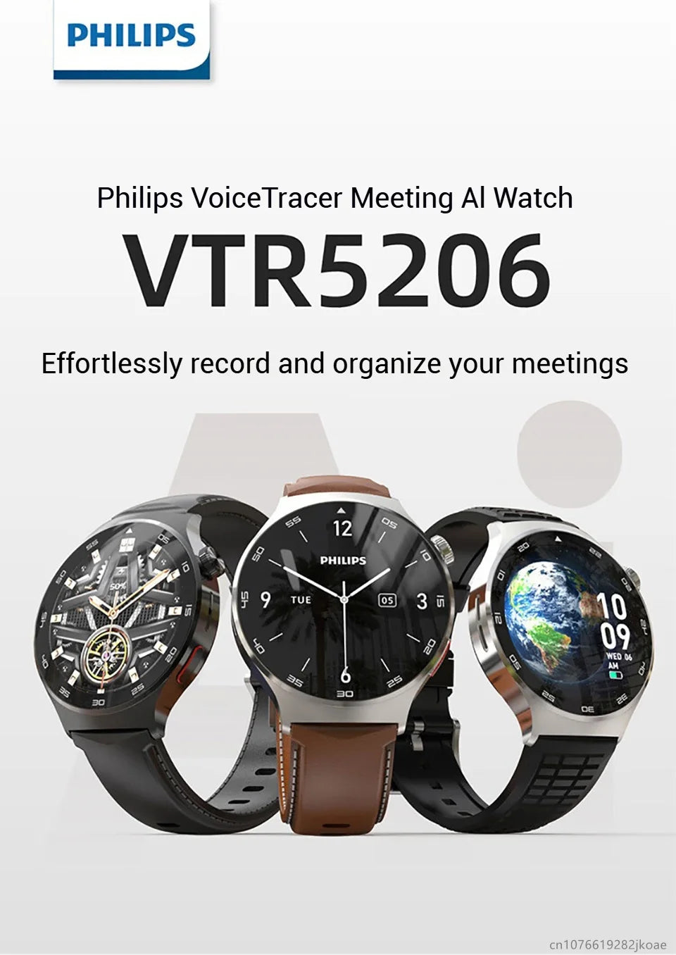 Reloj Inteligente Philips IA Grabación y Traducción