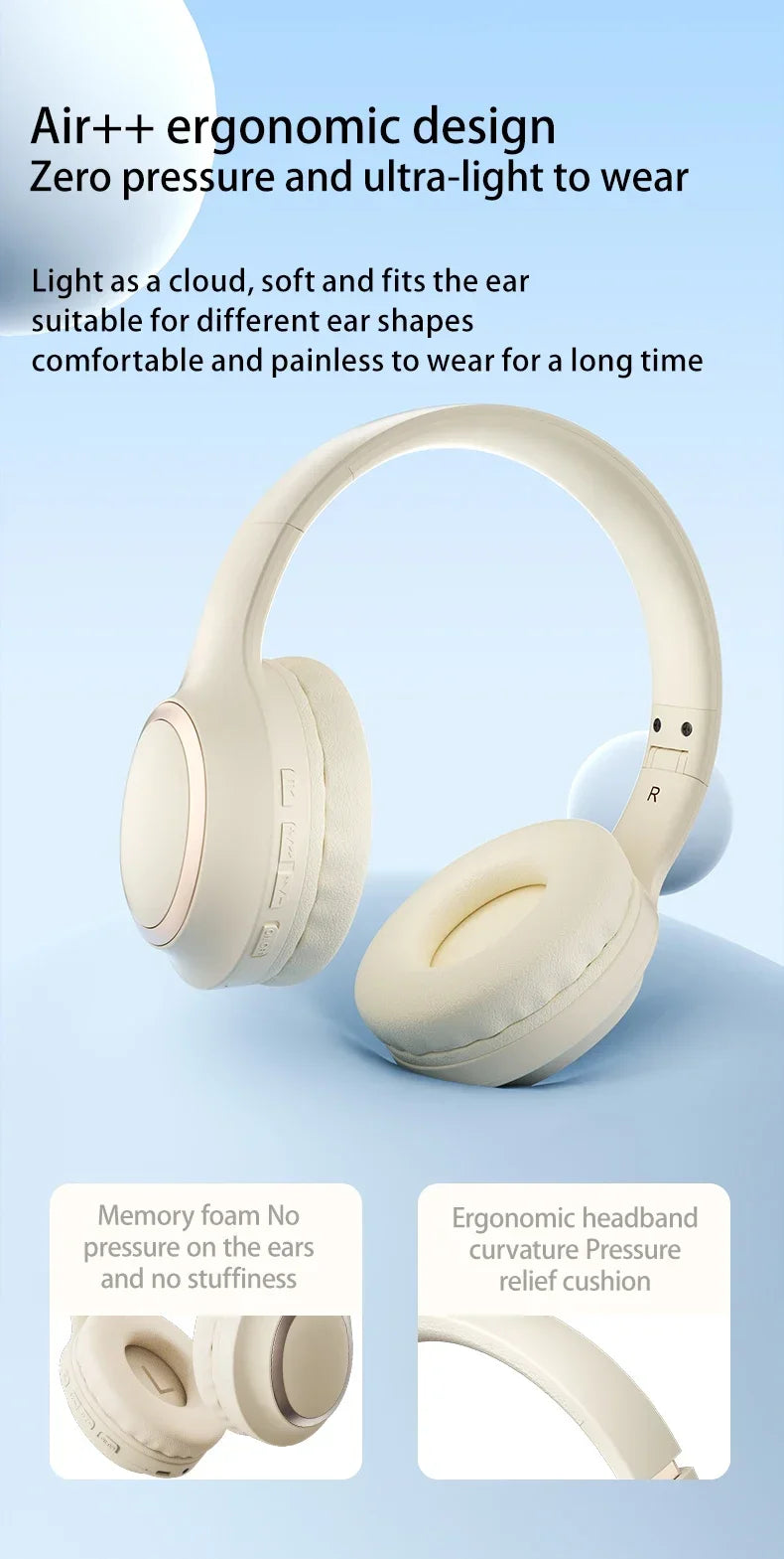 Acer OHR300 Auriculares Over-Ear LDAC Bluetooth 5.3