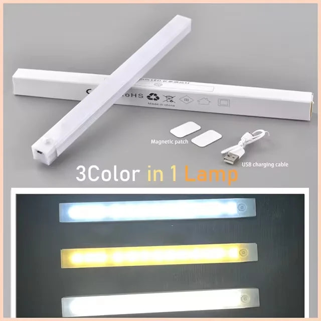 Barra LED con Sensor de Movimiento Recargable USB