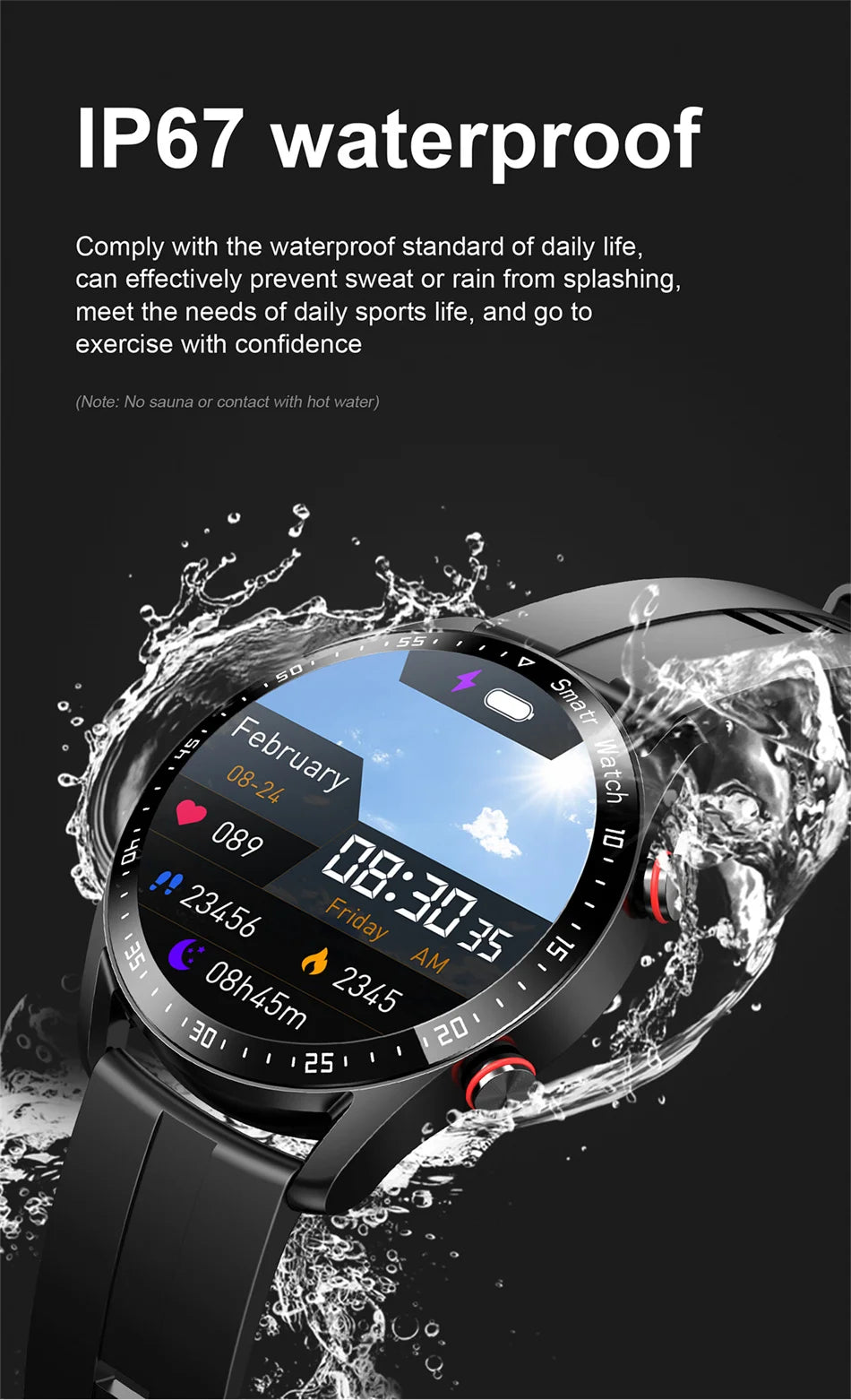 Reloj Inteligente Voz AMOLED ECG+PPG Bluetooth