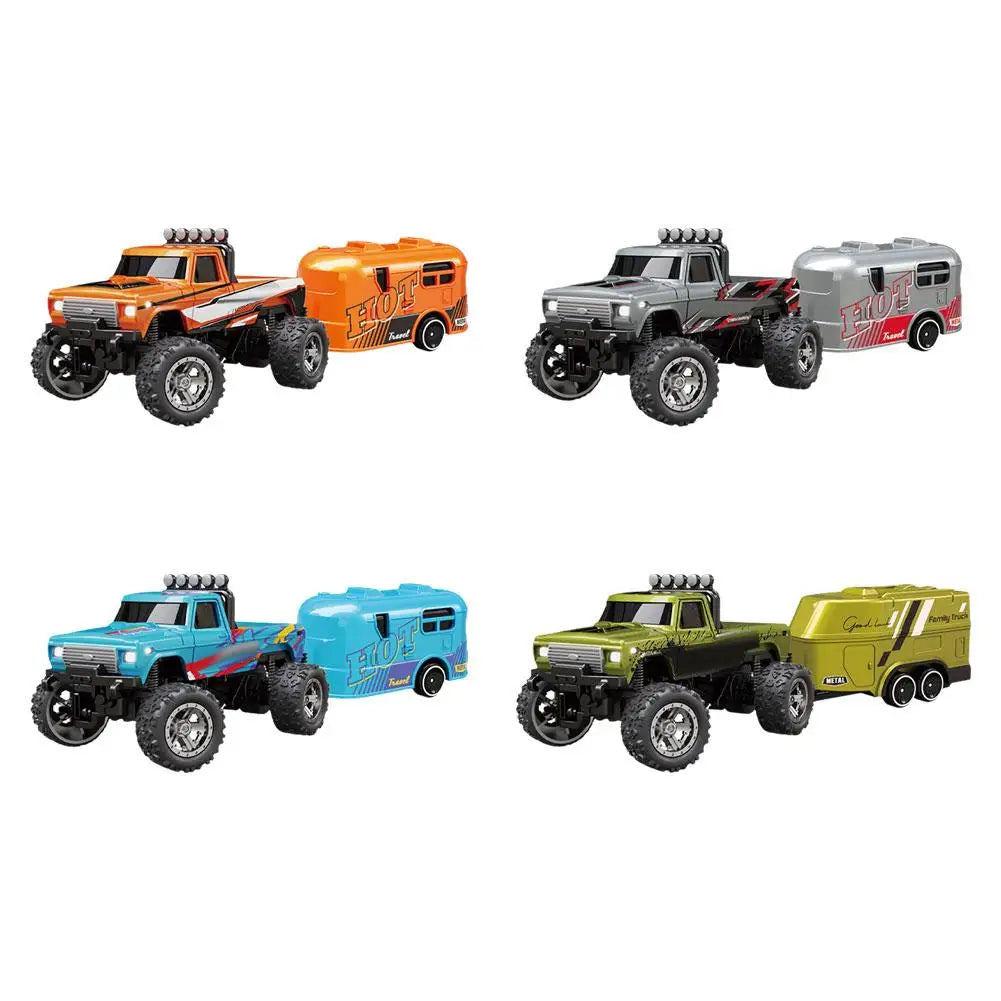 Mini coche de escalada todoterreno con Control remoto de 2,4G, camión monstruo todoterreno RC, modelo de aleación 1/64, vehículo todoterreno de juguete eléctrico