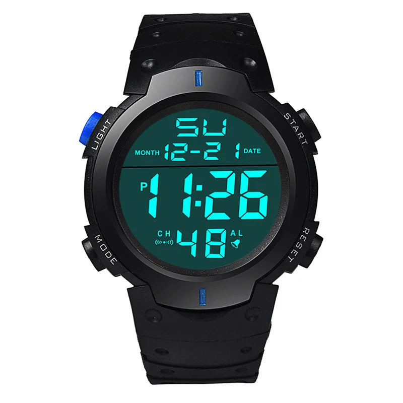 Relojes deportivos LED para hombre, Reloj Digital de marca superior para hombre, Reloj electrónico multifuncional de goma para hombre, Reloj electrónico para cronometraje de atleta