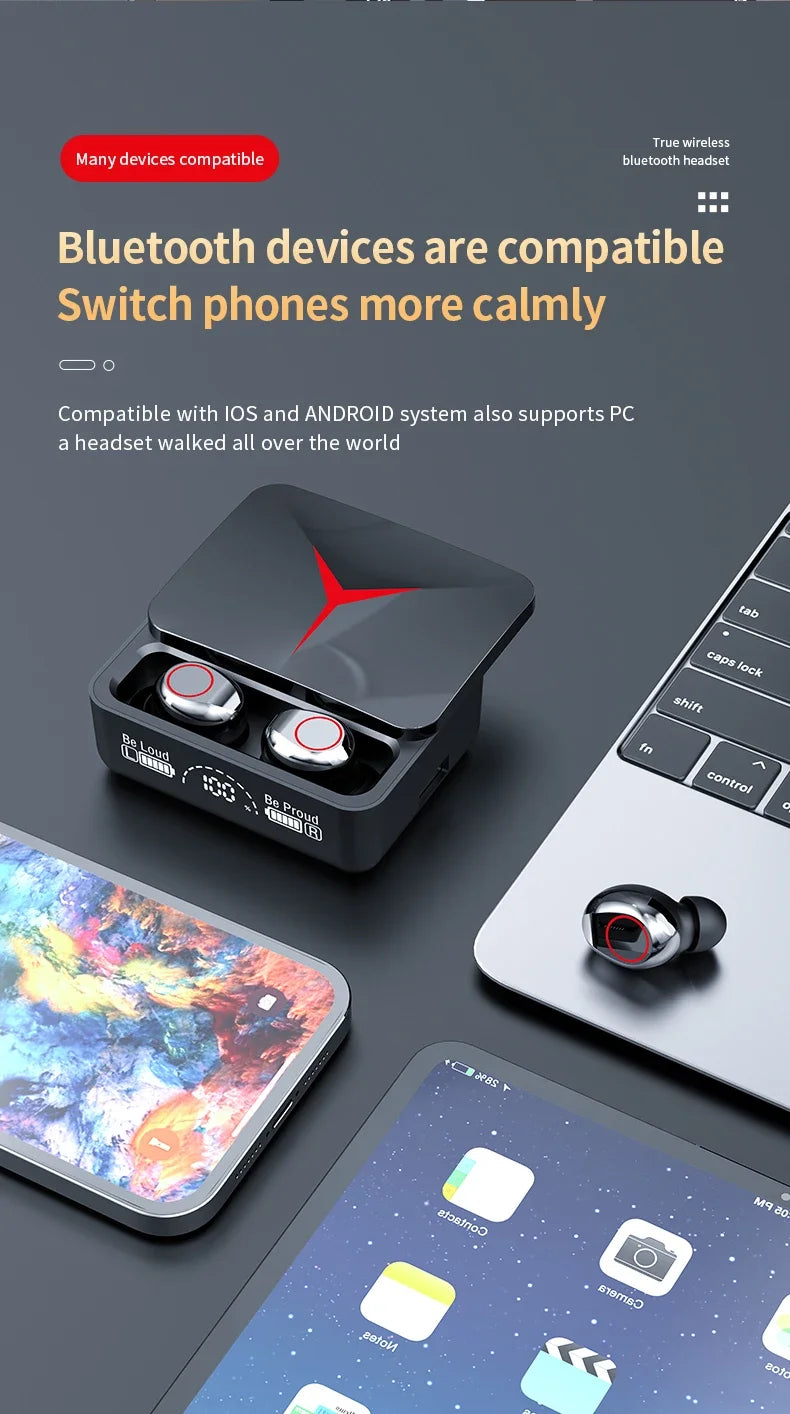 Auriculares Inalámbricos TWS Bluetooth 5.3 con Control Táctil