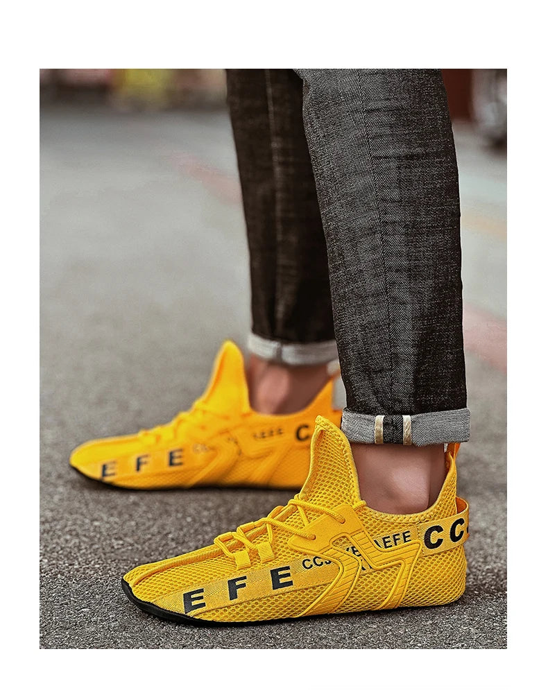 YRZL Mocasines Zapatos Hombres Casual Malla Transpirable Antideslizante Al Aire Libre Cómodo Interior Zapatos de Gimnasio Zapatos de Gran Tamaño para Hombres