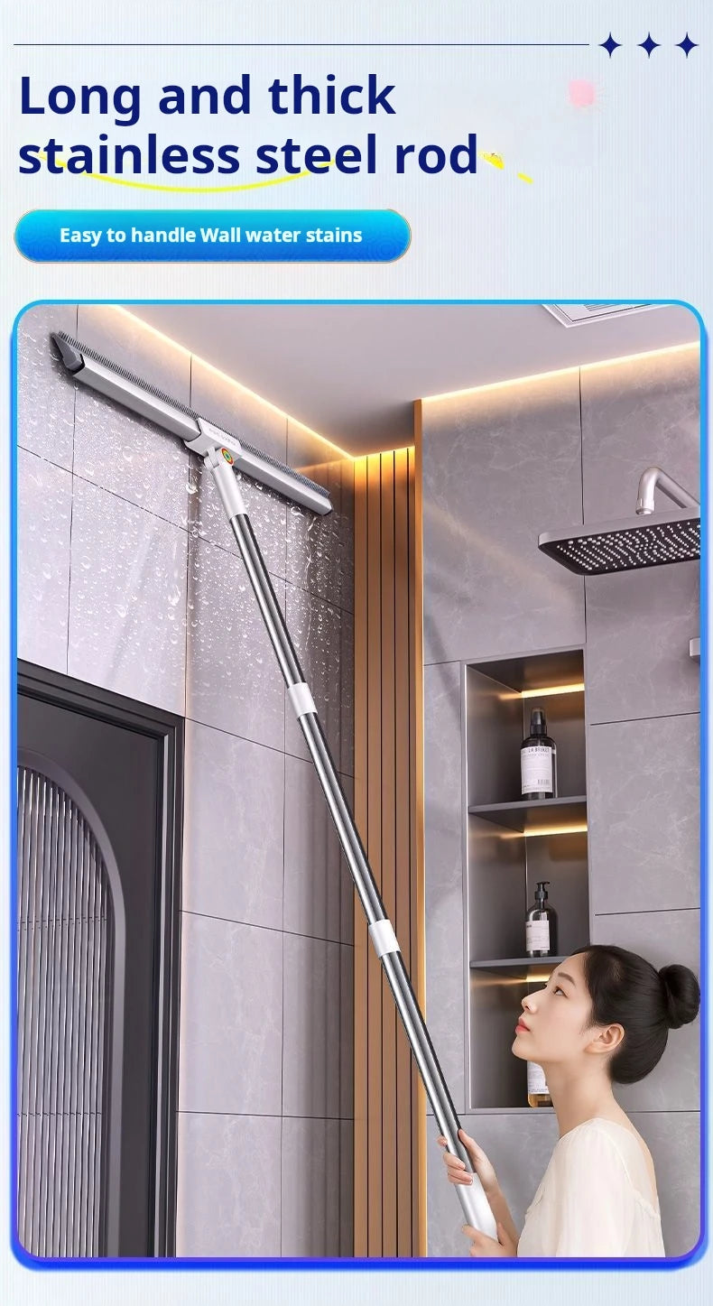 Fregona de silicona Joybos con raspador de piso 360° para hogar y baño